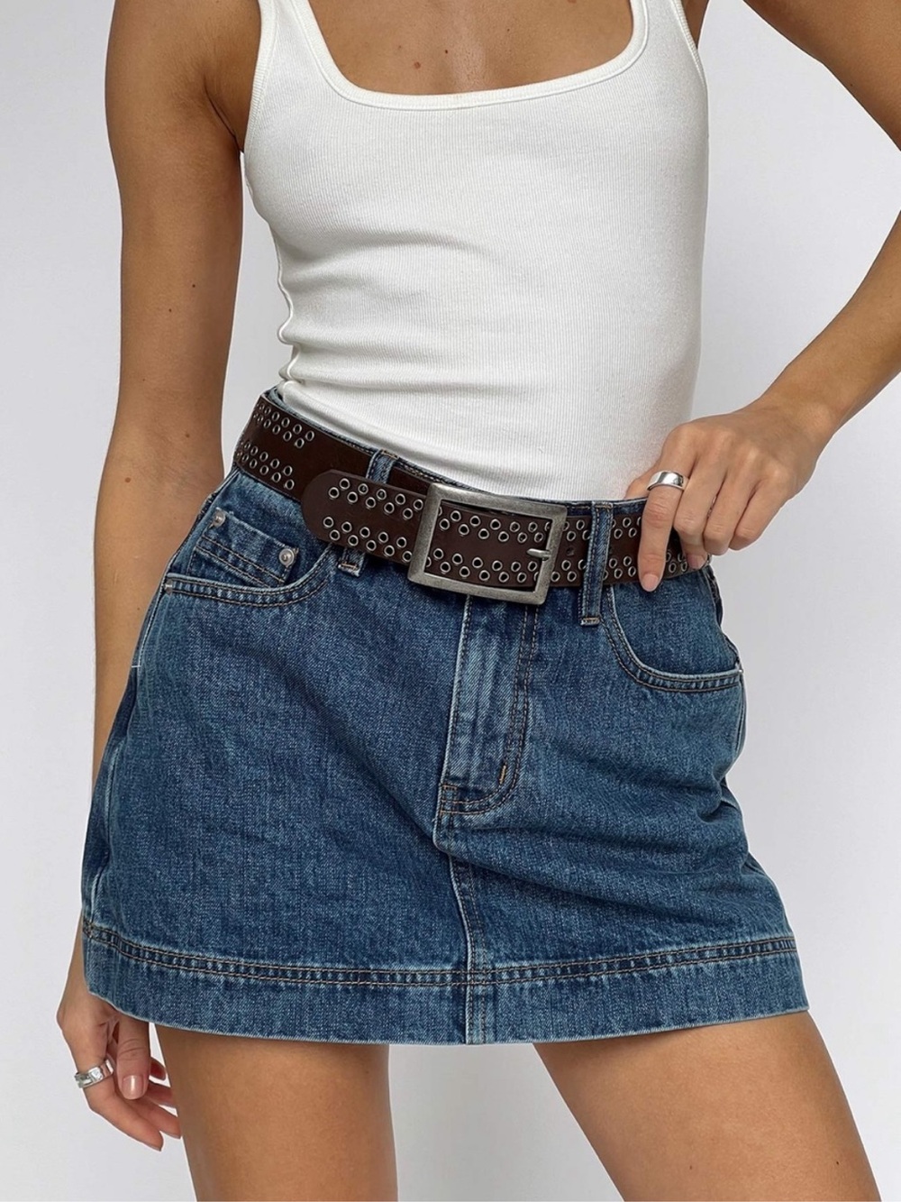Princess Polly Gazelle Skort Mid Wash